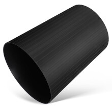 Lot de 2 petites poubelles rondes en plastique noir pour la cuisine