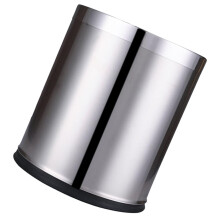 Poubelle de chambre en acier inoxydable 10L, argentée, polyvalente et facile à vider.