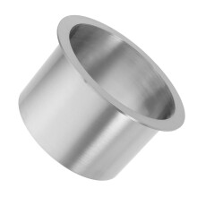 Lot de 2 couvercles de poubelle encastrés ronds en acier inoxydable argentés