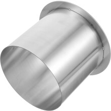 Edelstahl-Müllschlucker-Tülle, rund, für Küchenarbeitsplatte, elegantes silbernes Design