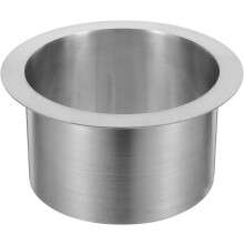 Pasacables empotrados de acero inoxidable. Diseño que ahorra espacio. Fácil de desmontar y limpiar.