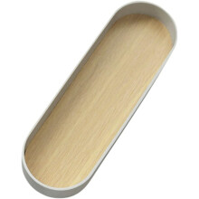 Schmuckablage, multifunktionale Holzschale für Ohrringe und andere Kleinigkeiten, grauer dekorativer Organizer