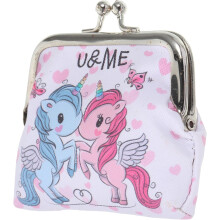 Porte-monnaie licorne mignon, petit portefeuille décoratif, léger et portable, design chic pour les voyages.