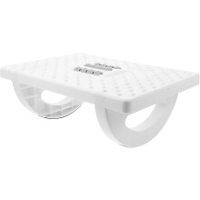 Reposapiés ergonómico para debajo del escritorio con superficie de masaje, antideslizante, color blanco, para silla de oficina.