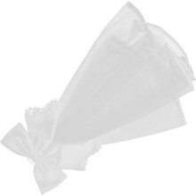 Elegant brudslöja rosett bröllopsslöja för kvinnor möhippa tillbehör