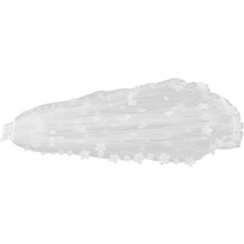 Velo de novia corto blanco con estampado floral y peineta. Velo facial ligero de una sola capa de tul y malla.