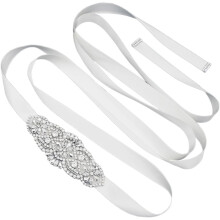 Vintage Perlengürtel für die Braut, Strass-Hochzeitskleid-Accessoire, handgenähter Perlen- und Taillengürtel