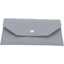 Portefeuille en cuir PU réutilisable avec enveloppe pour billets et cartes.