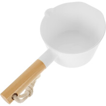 louche à long manche en bois, cuillère à eau de cuisine