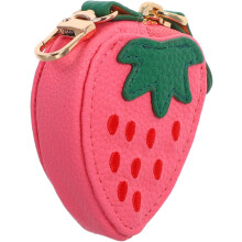 Porte-monnaie fraise, petit portefeuille zippé mignon pour femme, porte-clés fruit dessin animé, mini porte-monnaie