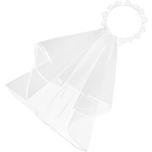 Elegantný gázový materiál pre svadobný závoj s imitáciou kvetinového vzoru, biely