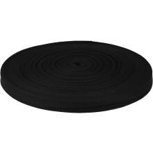 Čistý bavlnený plátený popruh 2 cm čierny 45 m rolka na šitie, remeslá, tašku, ramenný opasok, DIY odevné doplnky