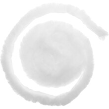 Rollo de cinta de piel sintética blanca para Navidad, ribete de piel sintética de 5 cm de ancho