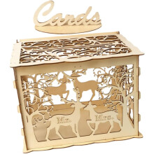 Holzschild in Schachtel für Hochzeitskarten DIY-Hochzeitskartenbox Bastelbedarf