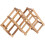 Foldable Wine Holder Wine Rack for Kitchen Brown Plastic Material Easy Assembly and Geometric 1