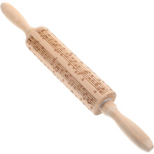 Glatte, rutschfeste Teigrolle aus Holz mit Holzgriff