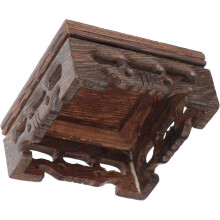 Présentoir délicat en jade antique, présentoir à café en bois de wengé, décoration de table