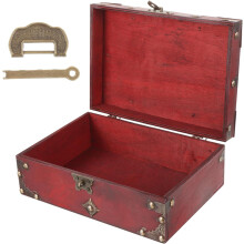 Schmuckkästchen aus Holz, Retro-Eleganz, Tischdekoration, abschließbare Aufbewahrungsbox für Ohrringe und Schmuck