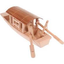 Modell eines Fischerbootes aus Holz mit Verdeck, kreatives kleines Holzboot-Ornament