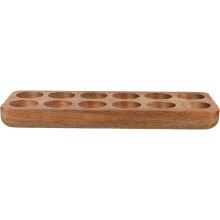 Eierablage aus Holz mit 12 Löchern, minimalistisches Design, ideal für die Arbeitsplatte