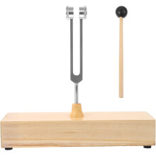 Stimmgabel aus Aluminiumlegierung mit Holzkorpus und Hammer für Meditationsübungen und Stressabbau