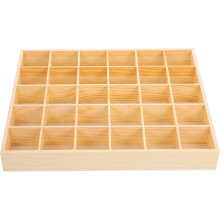 Ohrring-Organizer, stapelbares Schmucktablett aus Holz mit 30 Fächern (ohne Deckel), elegantes, modernes Design.