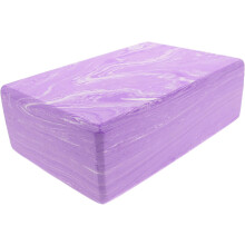 Blocs de yoga violets, lot de 2, en mousse haute densité, rectangulaires, légers et ergonomiques.
