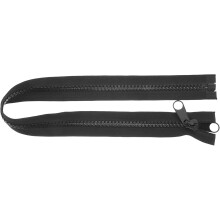 Fermeture éclair double face en résine de 60 cm pour sacs de couchage et tentes, confection de vêtements et de sacs.