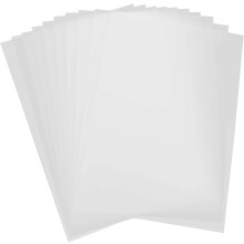 10 Stück Schrumpffolien, 0,2 mm, seidenmatt, 20 x 29 cm, für DIY-Bastelarbeiten, aus schrumpfbarem Kunststoff