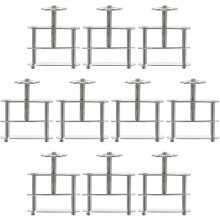 10Pcs Galvanized Screw Water Stopper Clamp Adjustable Flatjaw Pinchcock Control Clip Spring Tubing Clamp