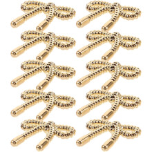 Lot de 10 boutons de couture en métal en forme de nœud pour vêtements, pulls, capes, manteaux, costumes et loisirs créatifs.