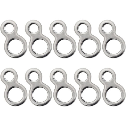 Angel-Split-Verbinder, 10 Stück, Edelstahl, robust, mit Doppelloch-Design