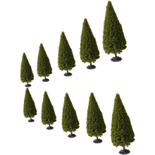 10 pezzi Mini alberi di pino modello ornamento paesaggistico albero artificiale decorazioni da tavolo per artigianato fai da te micro modelli