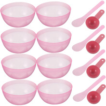 Gesichtsmasken-Mischschüssel- und Löffelset, 10-teiliges Spa-Gesichtsmasken-Set aus Kunststoff