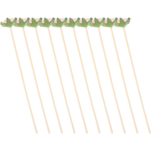 Lot de 10 bâtonnets diffuseurs en rotin avec un motif floral unique