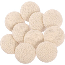 Lot de 10 boutons ronds en lin de 20 mm, recouverts de tissu aux couleurs acidulées, pour la couture de vêtements.