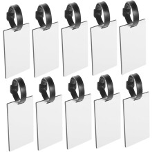 Etiquetas de bagagem em branco de sublimação de 10pcs duplo lado etiquetas de saco de viagem duráveis imprimíveis