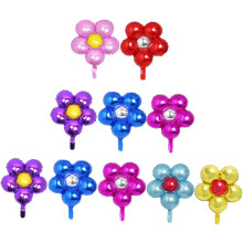 10 Stück Aluminiumfolienballons, blumenförmig, 12 Zoll (ca. 30 cm), aus Aluminiumfolie, leicht zu verstauen, wiederverwendbar