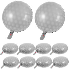 10 Stück Golfball-Folienballons aus Aluminiumfolie, leicht aufzublasen, langlebig, klassischer Stil, Geburtstagsdekoration