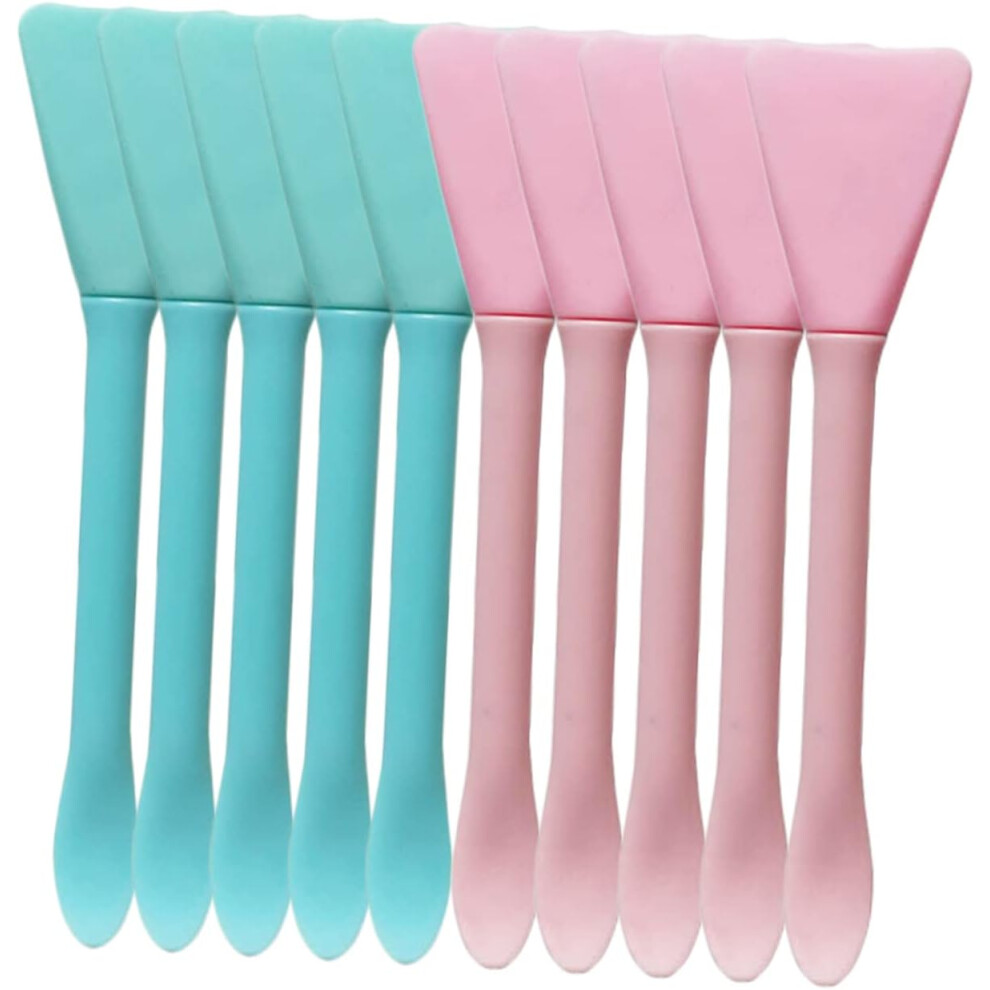 Hkhbjs 10Pcs Facial Mask Brush Silicone Stick Dual Use Mask Applicator Makeup Spatula Tool For Household Skin Care