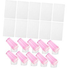 10 set silikon nagelkonststämplar nageltryckstämplar för DIY-dekoration hem manikyr startverktyg
