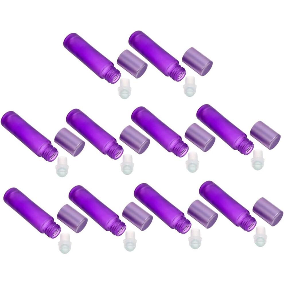 Hkhbjs 10Pcs Glass Perfume Bottle Roller Bottles Empty Cosmetic Sub For Essential Oils Portable Travel Use