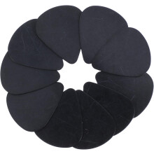 Zelluloid-Gitarrenplektren 0,5 mm Schwarz 10 Stück für E-Gitarren, Akustikgitarren und Bässe, robuste Plektren