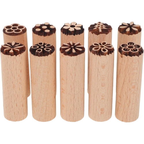 10 stampi in legno per progetti in argilla e ceramica