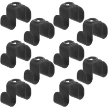 10 Stück Mehrzweck-Kleiderschrankhaken, Verbindungshaken, schwarzes ABS-Material, leichtes Design