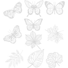 10-teiliges Set dekorativer DIY-Spitzenpapiere zum Scrapbooking, Bastelmaterial mit hohlem Blumenmuster