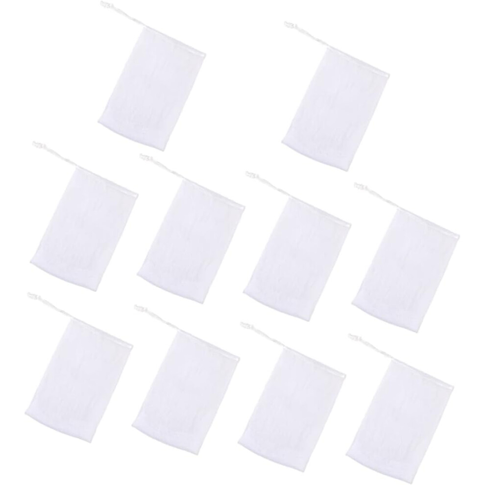 Hkhbjs Handmade Soap Mesh Shower Foaming Nets Cleansing Foaming Nets 10Pcs