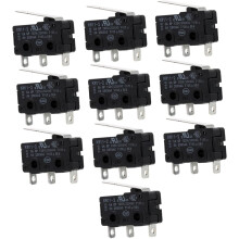 10 Stück 10A Mikro-Scharnierhebel-Endschalter, robuste Hochstrom-Mikro-Expressschalter