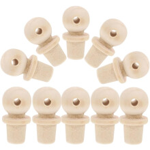 10 Stück hölzerne Flaschenverschlüsse aus Holz, dicht schließend, einzigartiges Design, beige, Zubehör für Töpferscheiben