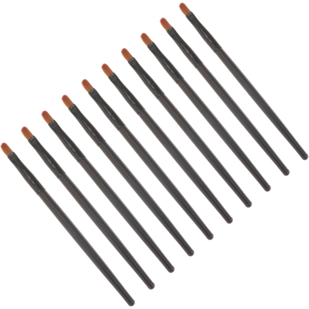 Hkhbjs 10Pcs Wooden Handle Makeup Brush For Eye Beauty Lip And Nose Application Professional Brushes For Women Diy Makeup